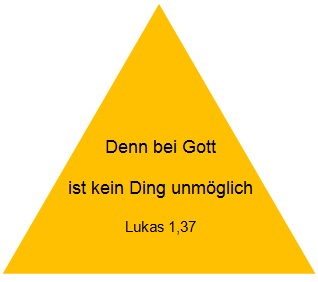 Denn bei Gott ist kein Ding unm&ouml;glich Lukas 1,37